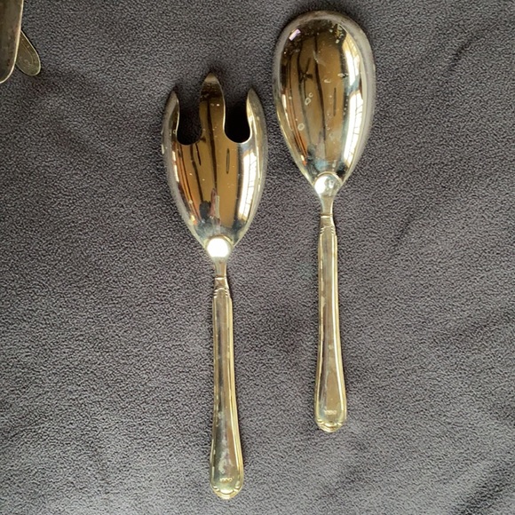 Lot/4 Silver Plated Serving Pieces Old Vintage - Picture 11 of 14